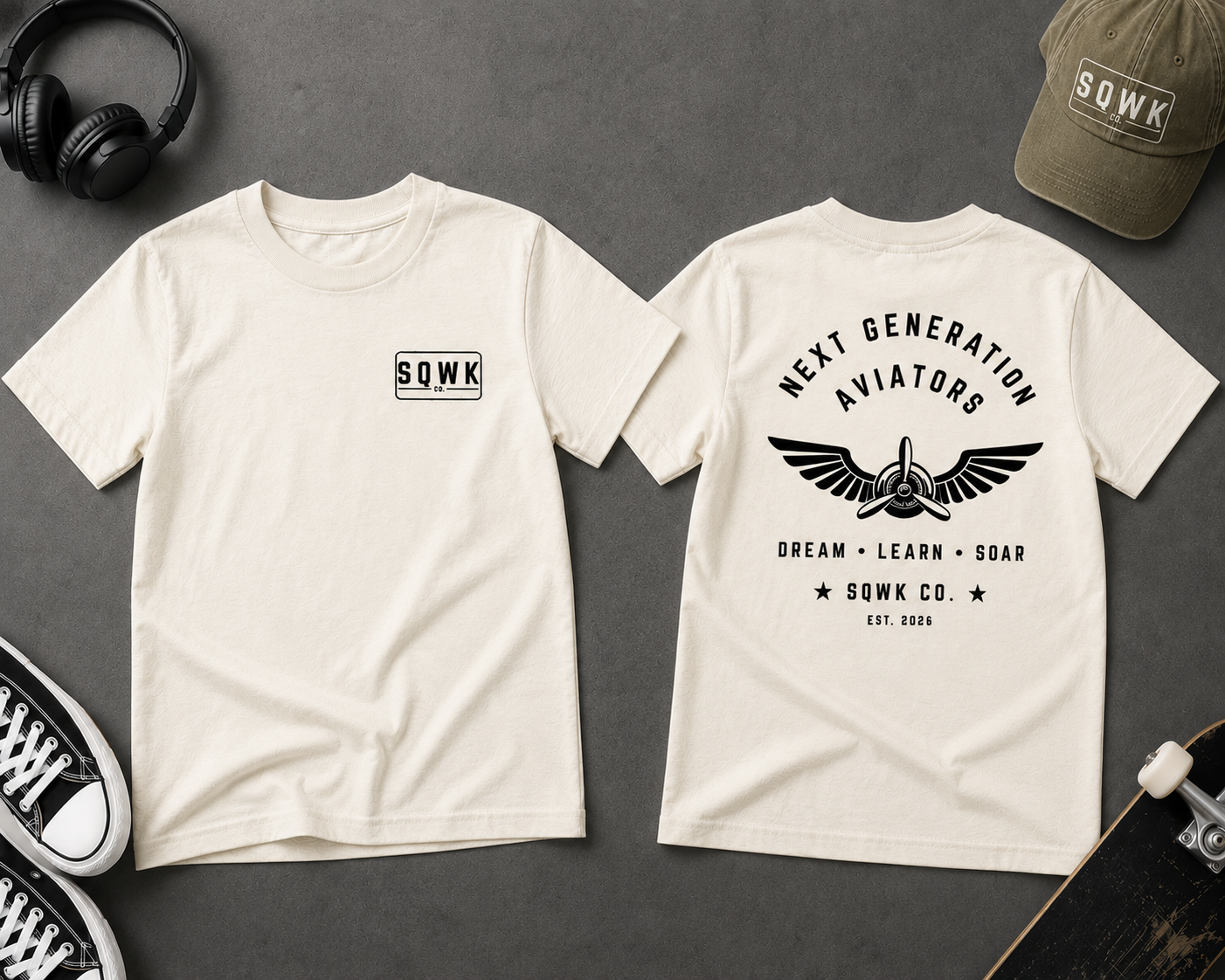 SQWK Kids - Next Generation Aviators tee