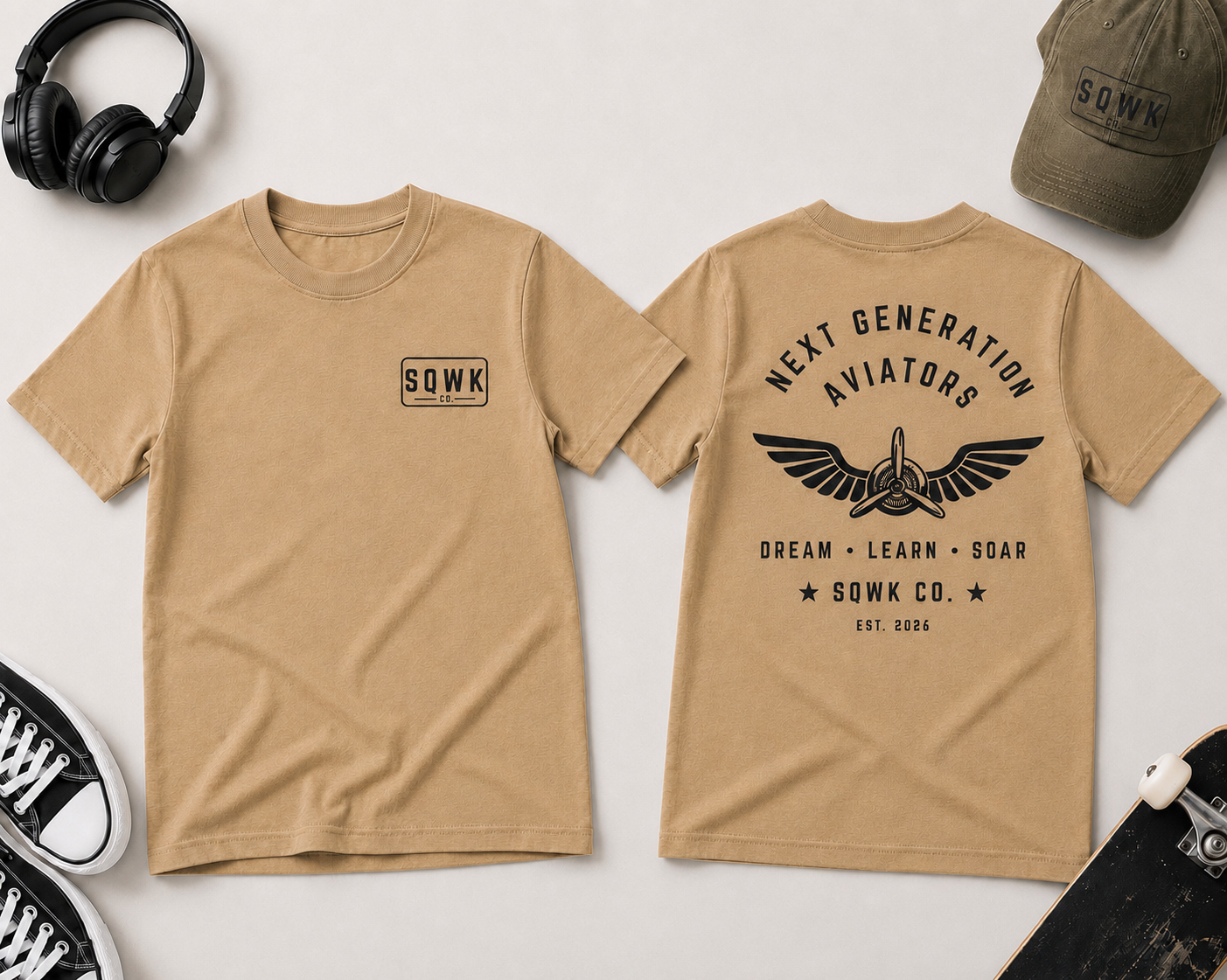 SQWK Kids - Next Generation Aviators tee