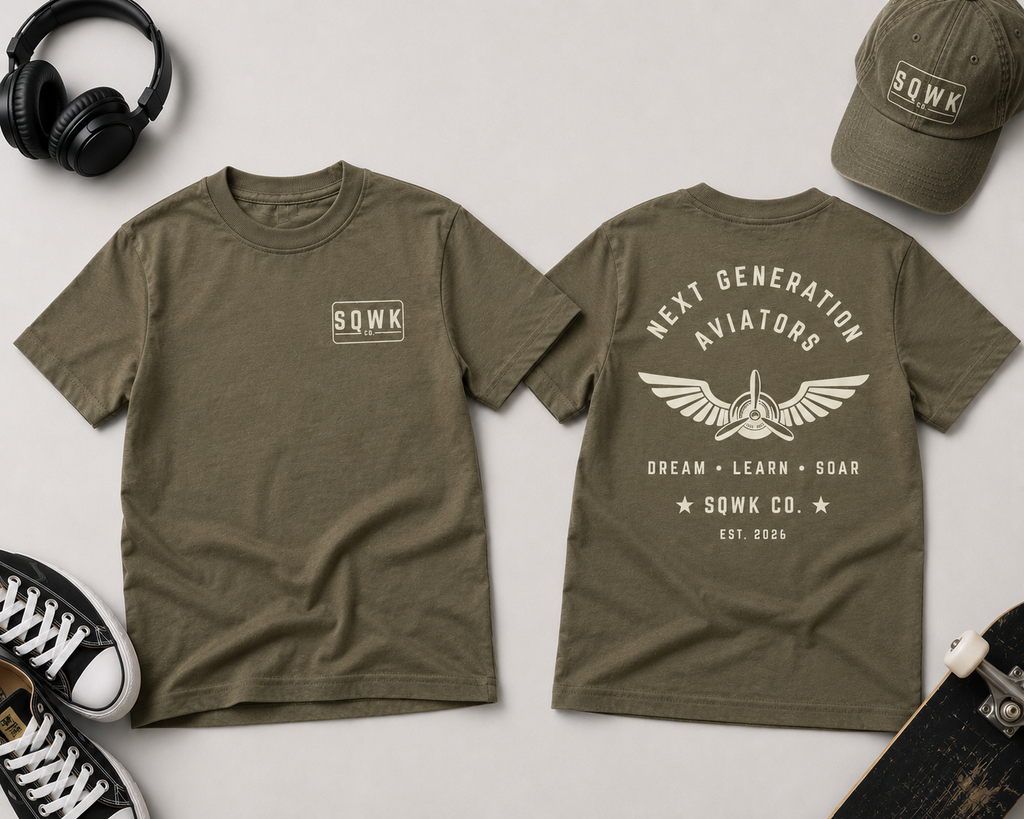 SQWK Kids - Next Generation Aviators tee