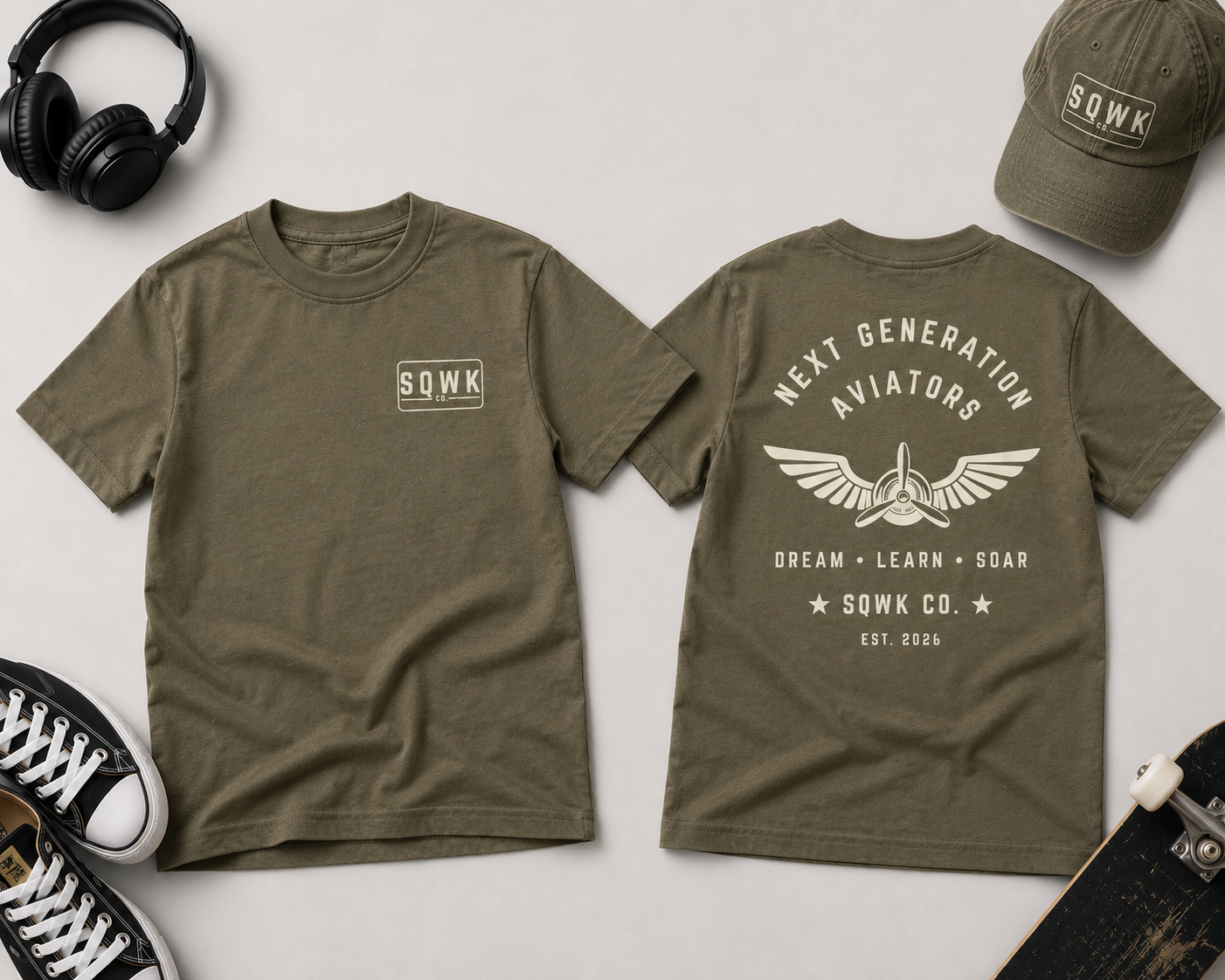 SQWK Kids - Next Generation Aviators tee