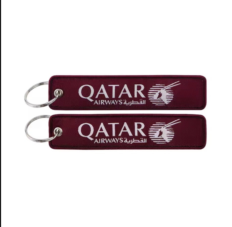 Embroidered Airline Keyring | Qatar