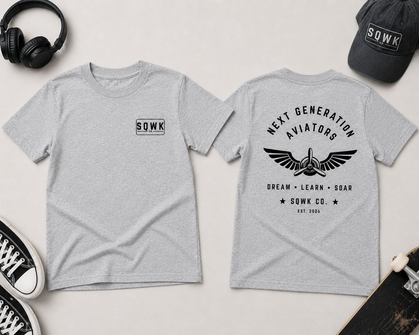 SQWK Kids - Next Generation Aviators tee