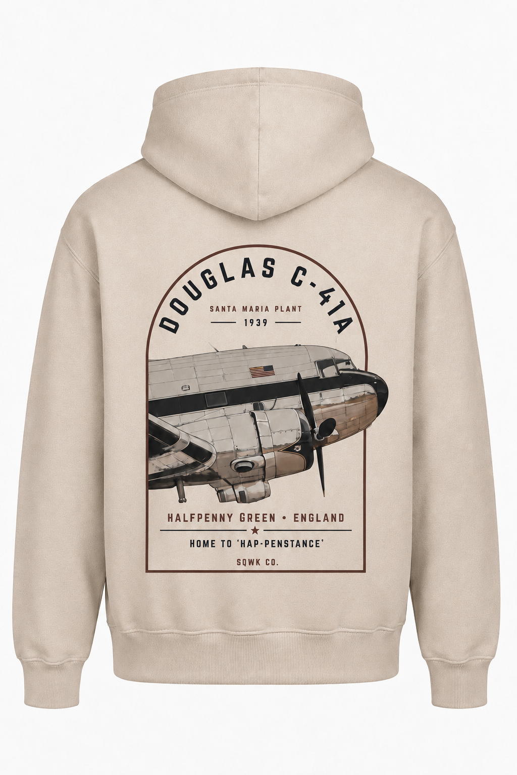 SQWK Co. Douglas C-41a pull over hoodie