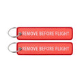 Embroidered Airline Keychain | Remove Before Flight